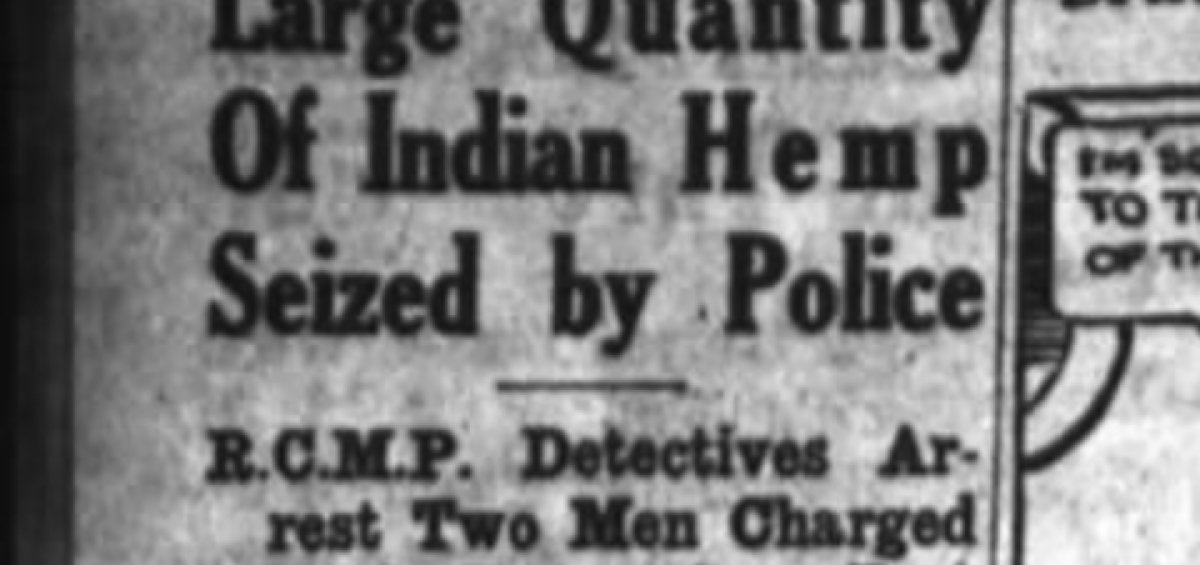 Large Quantity of Indian Hemp Seized (1932)