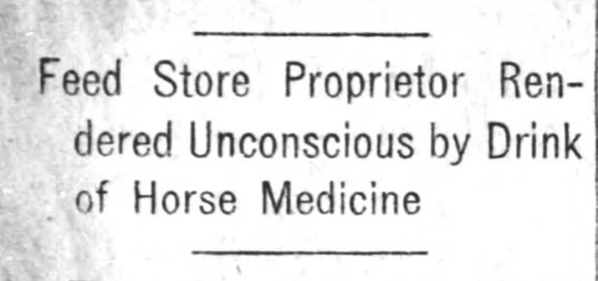 Cannabis Horse Medicine (1920)